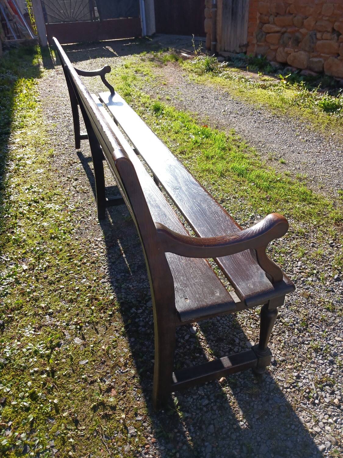 Pair of antique church pews