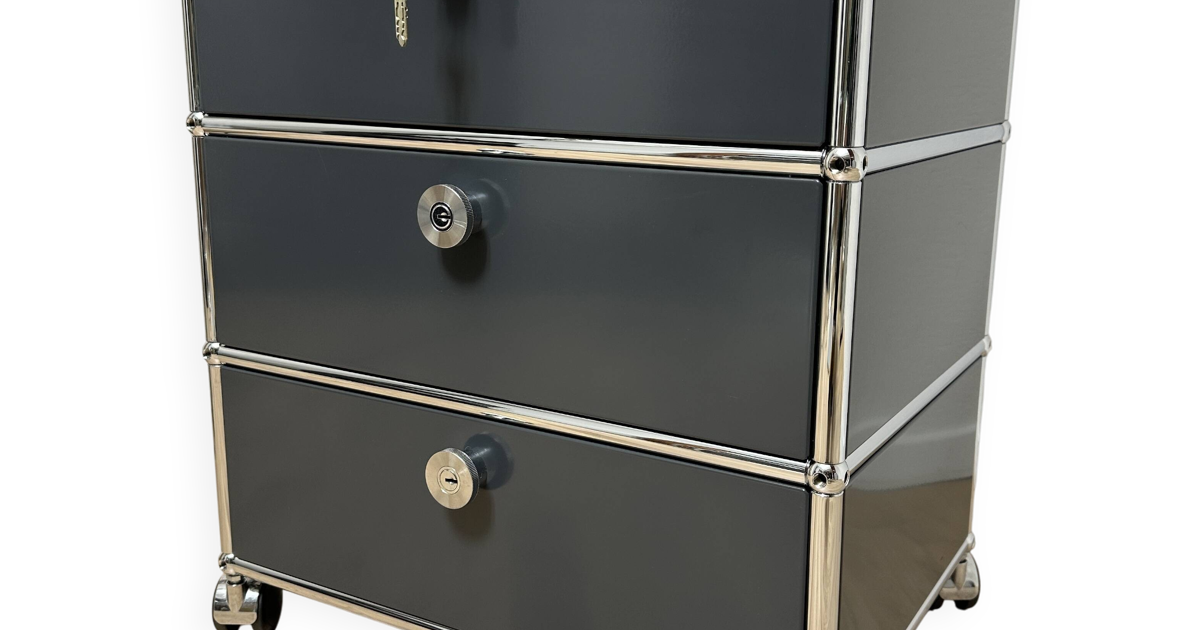 Caisson sur roulettes USM Haller en Gris Anthracite | Selency
