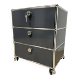 USM Haller rolling cabinet in Anthracite Grey
