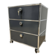USM Haller rolling cabinet in Anthracite Grey