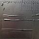 Tableau peinture abstraite monochrome minimaliste noir