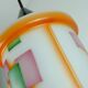 Art déco glass pendant light airbrush 1920s 30s avantgarde design