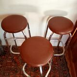 Set of three vintage bar stools