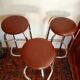 Ensemble de trois tabourets de bar vintage