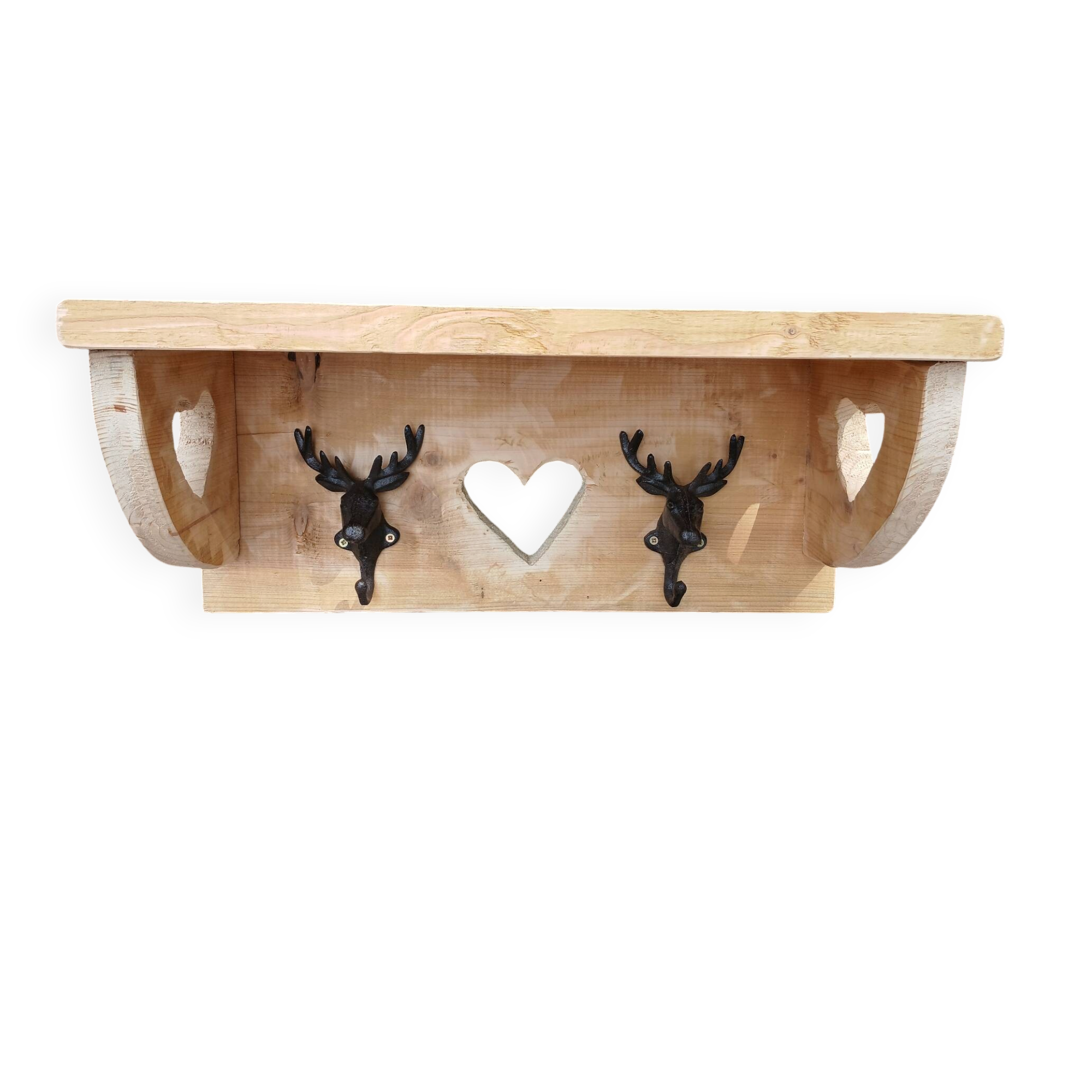 Étagère murale en bois brut