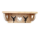 Raw wood wall shelf