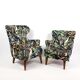 Blue flea market armchair