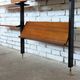 1950s mid-century wall unit teak and iron folding desk & cabinet module
