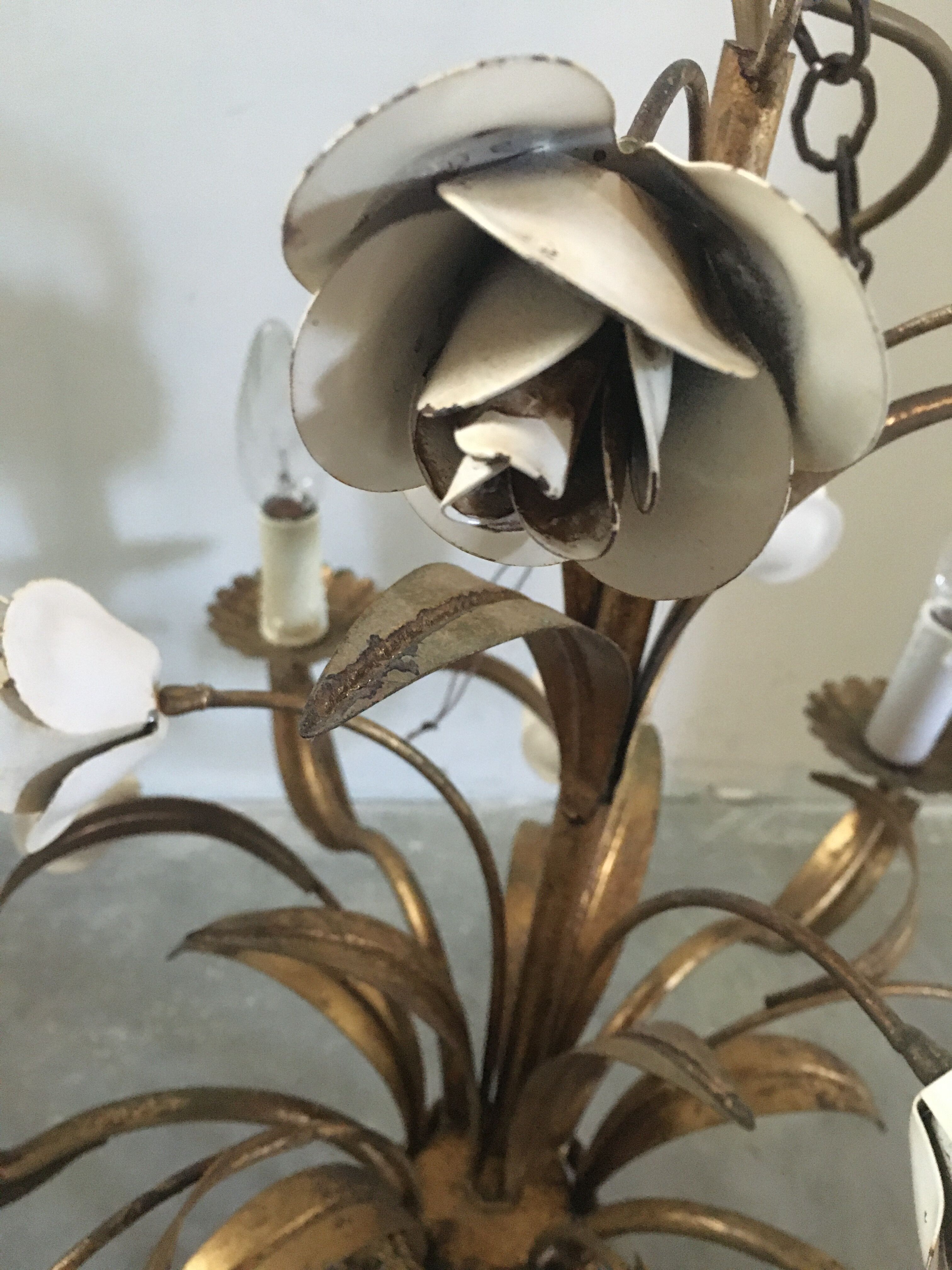 Flower wreath chandelier, 60s