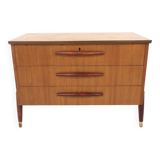 Scandinavian teak chest of drawers, Bröderna Gustavssons, Markaryd, Sweden, 1950