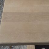 Solid oak monastery table raw wood.