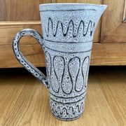 Ceramic pitcher Jean Austruy gray black and white