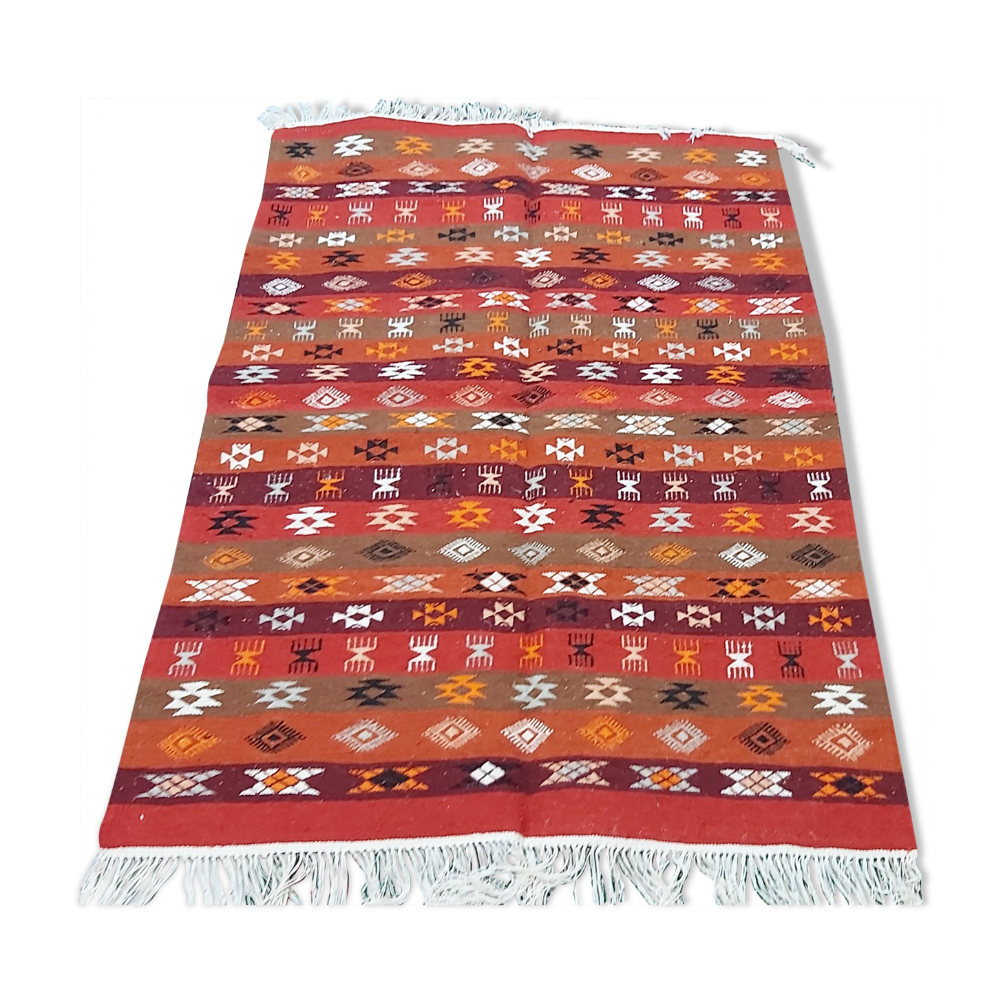 Traditional handmade Berber carpet 127x185cm