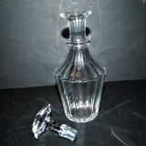 BACCARAT Carafe à liqueur ancienne en cristal taillé à côtes plates 1840