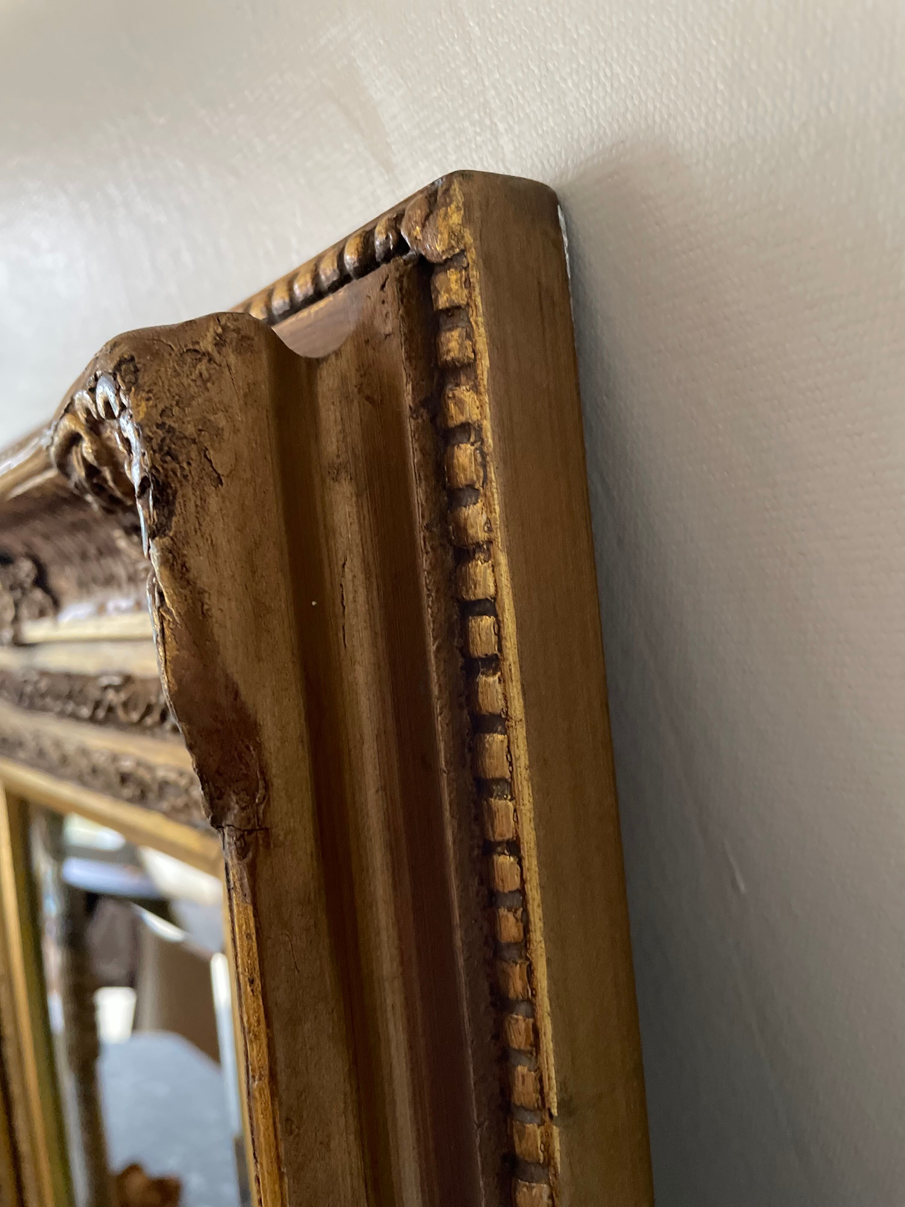 Gilded resin mirror Louis XV H47 X L42 style