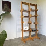 Bookcase on solid beech legs from the 80s