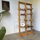 Bookcase on solid beech legs from the 80s