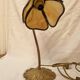 Bronze water lily lamp & glass paste