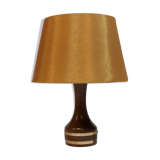 Scandinavian teak and brass small desk or table lamp, 1960s