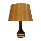 Lampe de bureau ou de table scandinave en teck et laiton, années 1960