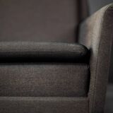 Vintage Mid-Century Danish Modern Brown 3-Seater Sofa by Folke Ohlsson