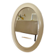 Oval cream plastic mirror
