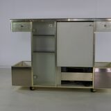 Seventies design bar cabinet by Harvey Guzzini for Stilglass Donati