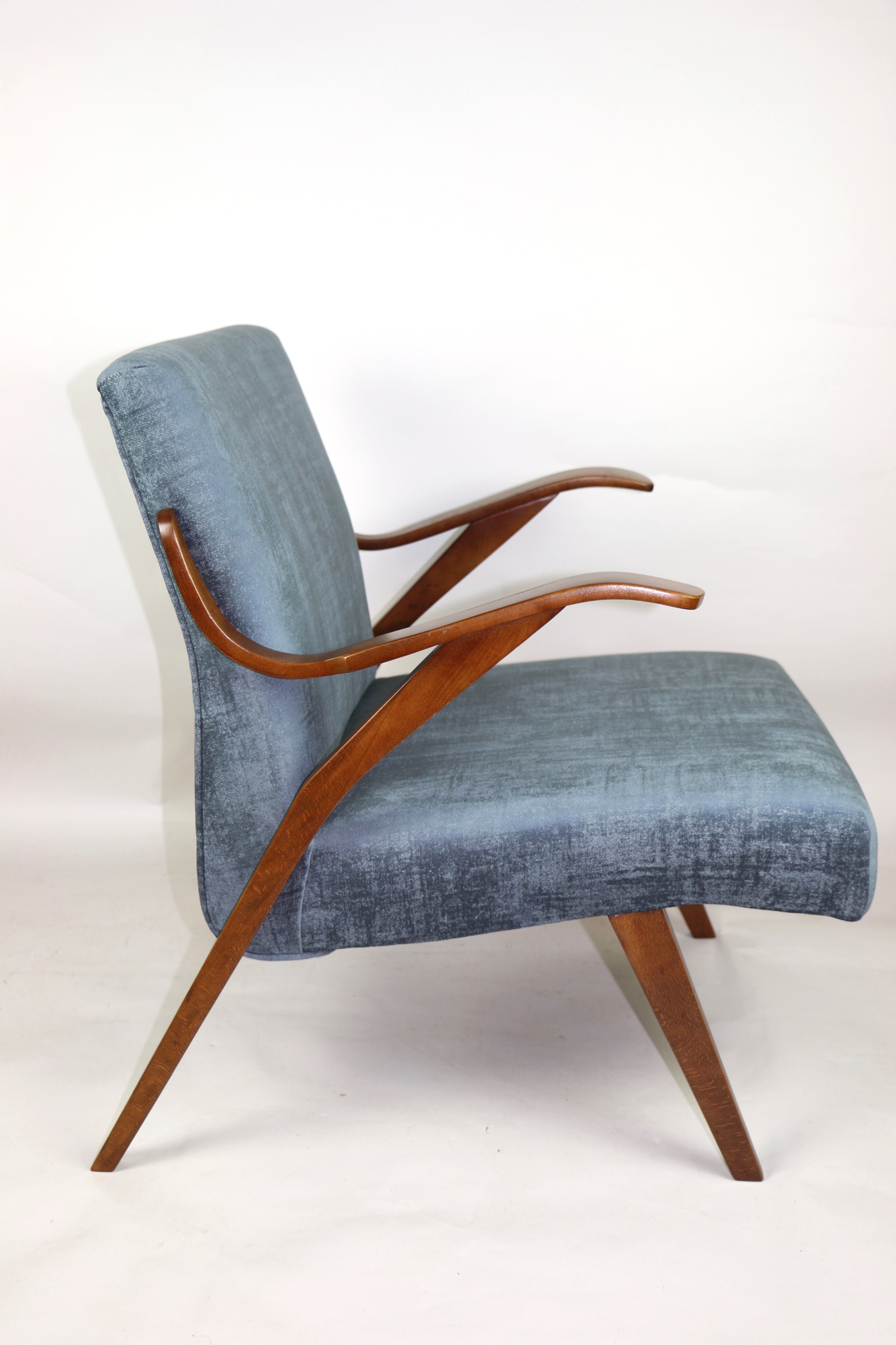 Czech Vintage Grey Chameleon Armchair, 1970s