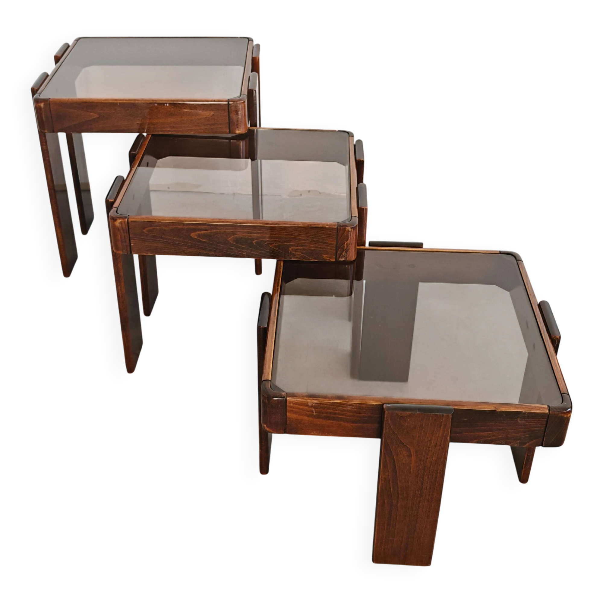 Tables gigognes mid-century par Gianfranco Frattini, Yougoslavie années 1960
