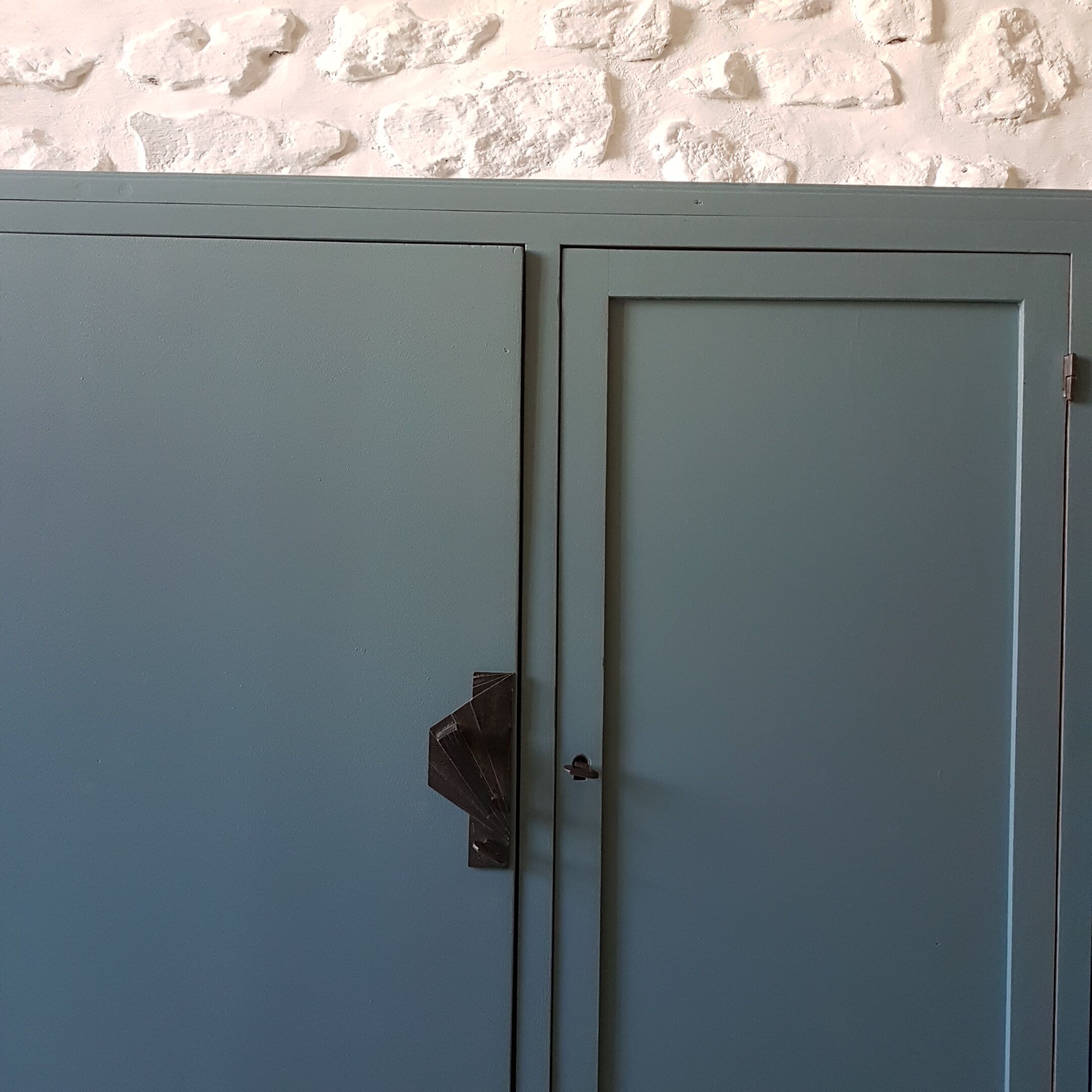 Wooden green art deco buffet