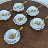 Service à café 12 pièces en porcelaine de Sologne France