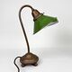 Pair of Unique 1920's Enamel & Cast Iron Desk Lamps, Czechoslovakia