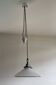 Art Deco porcelain and glass pendant light