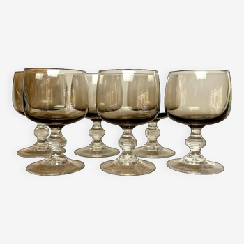 6 grands verres fumés