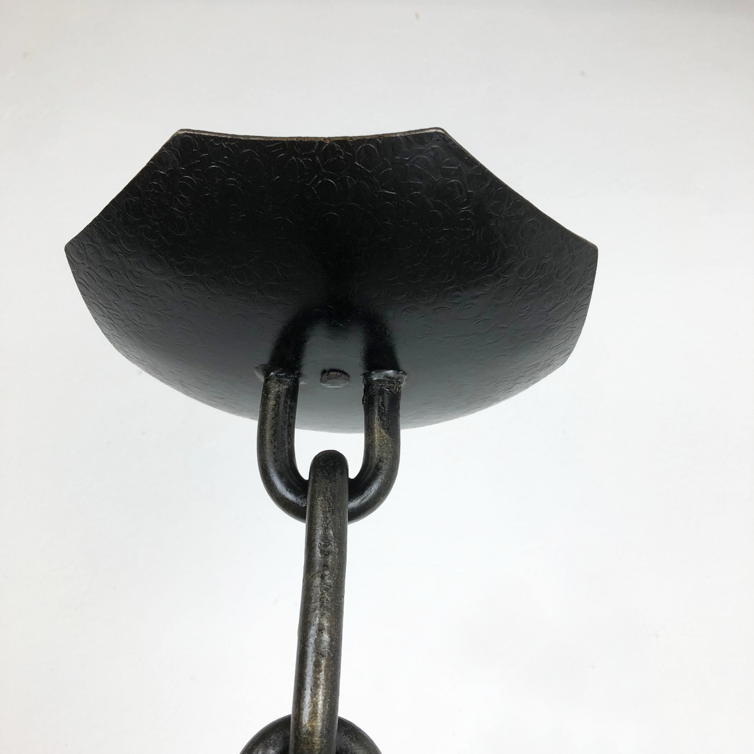 Extra Large Modernist Vintage Sculptural Brutalist Metal Candleholder, Austria