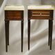 Pair of Louis XVI Style Nightstands with White Carrara Marble
