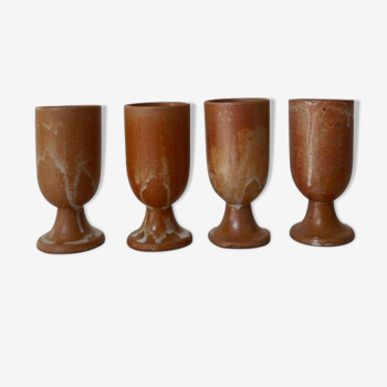 Set of 4 sandstone mazagrans