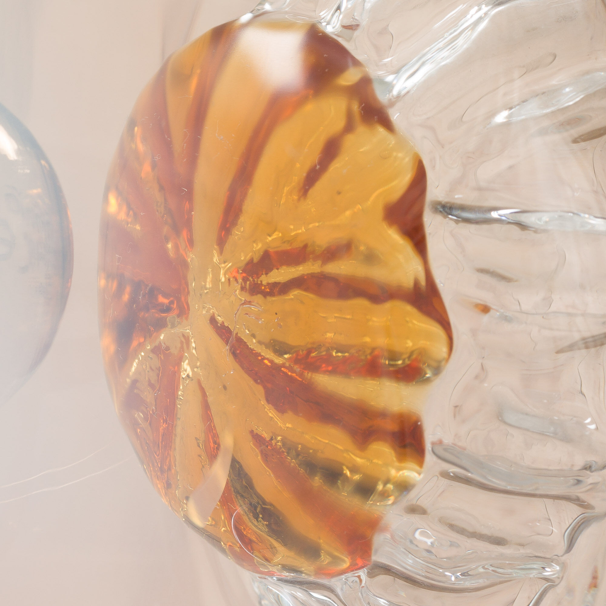 Mazzega Space Age Murano glass chrome plated chandelier, Italy 1970s