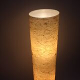 Fiberglass and rattan floor lamp