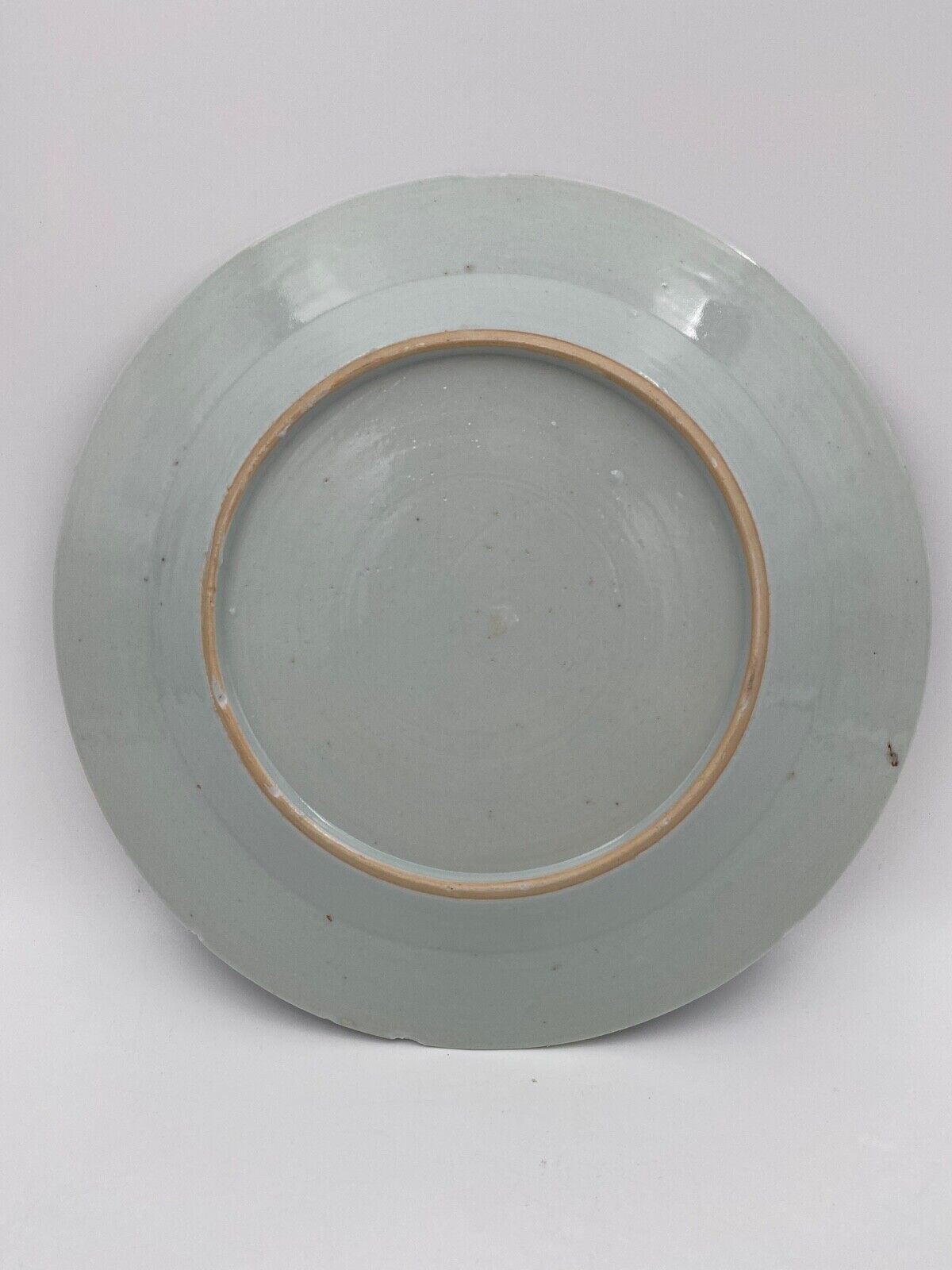 Plate in porcelain blue and white china xviii floral decoration