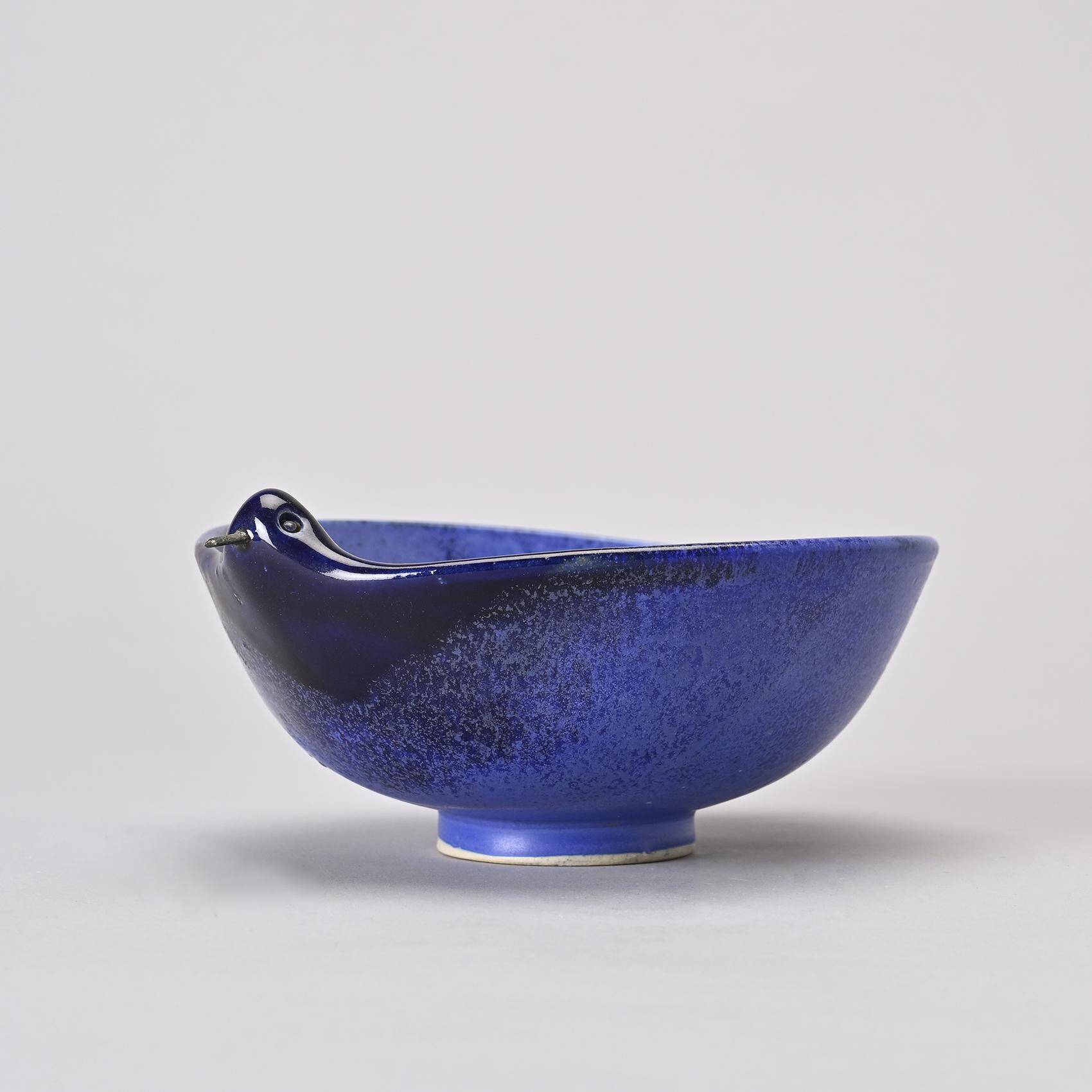 Set of two ceramic birds, Gérald Olivier, Switzerland circa 1970