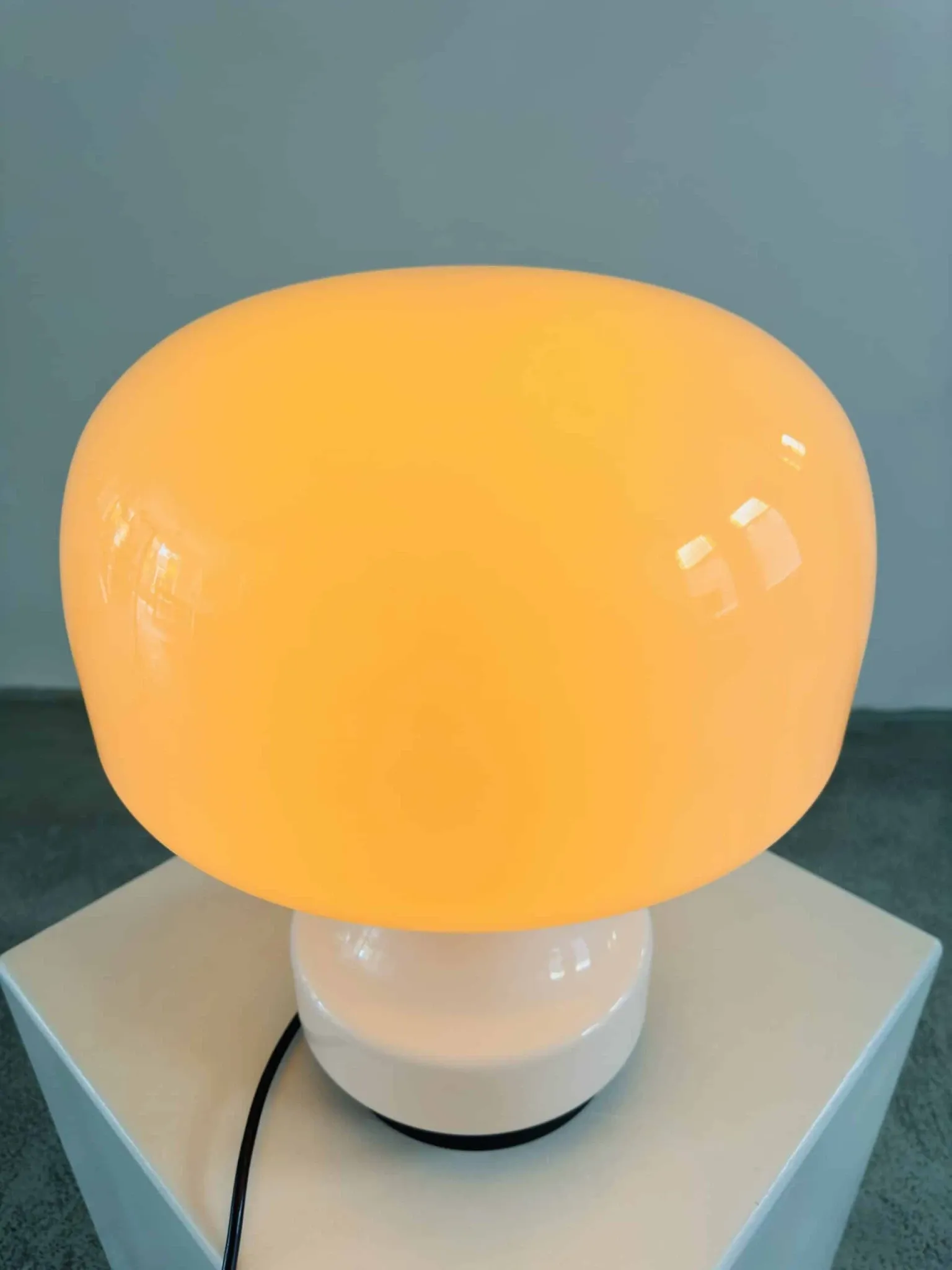A-743 Mushroom Lamp By Glashütte Limburg, Germany, 1970S