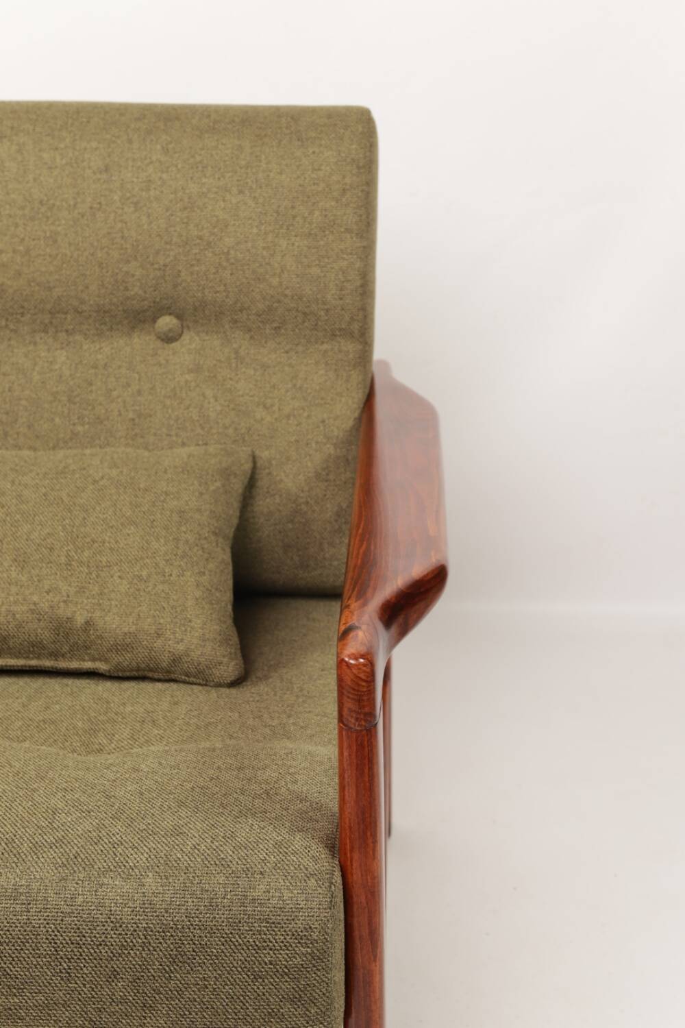 Vintage armchair green olive design by Z.Baczyk 1965