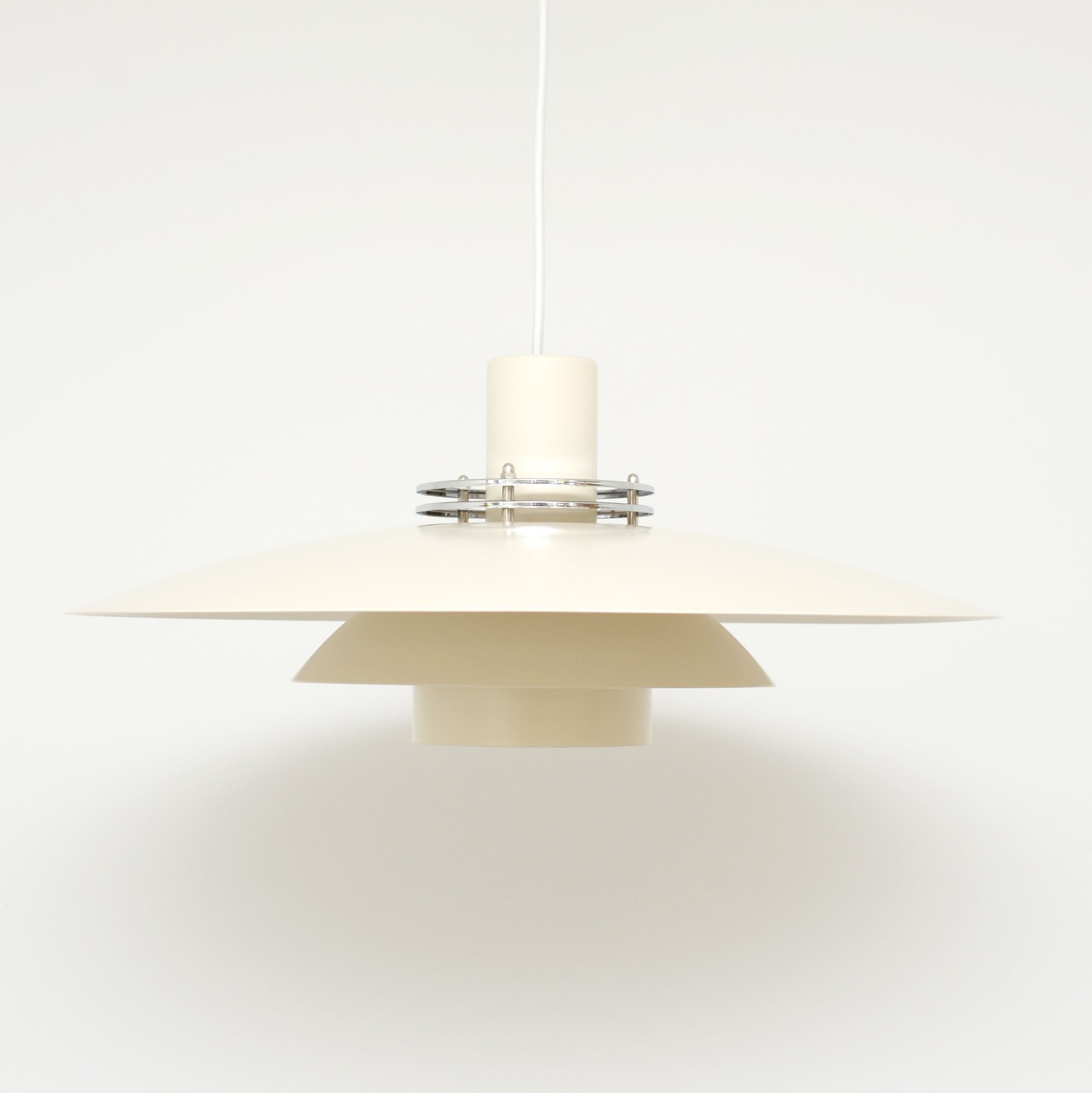 Large Leto lamp, coffee with milk colour, Denmark 1970s