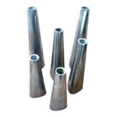 6 Bougeoirs Renös chromé vintage design de Ehlen Johansson pour Ikéa vers 1990