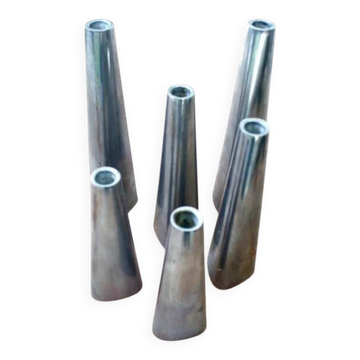 6 vintage design chrome candle holders by Ehlen Johansson for Ikea from around 1990.