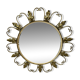 Golden metal convex sun mirror