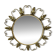 Golden metal convex sun mirror