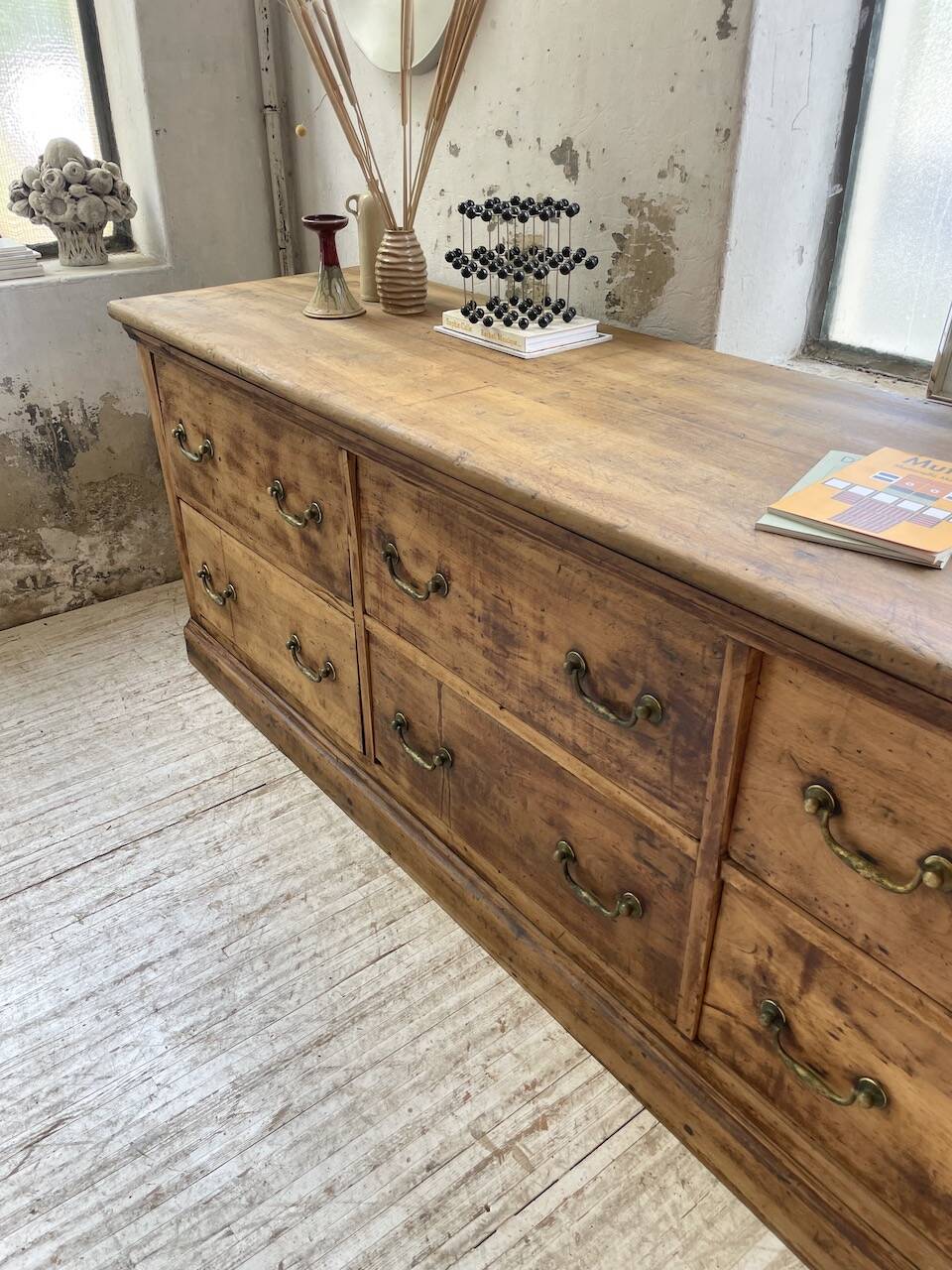 XXL walnut silk loom furniture from the 50s