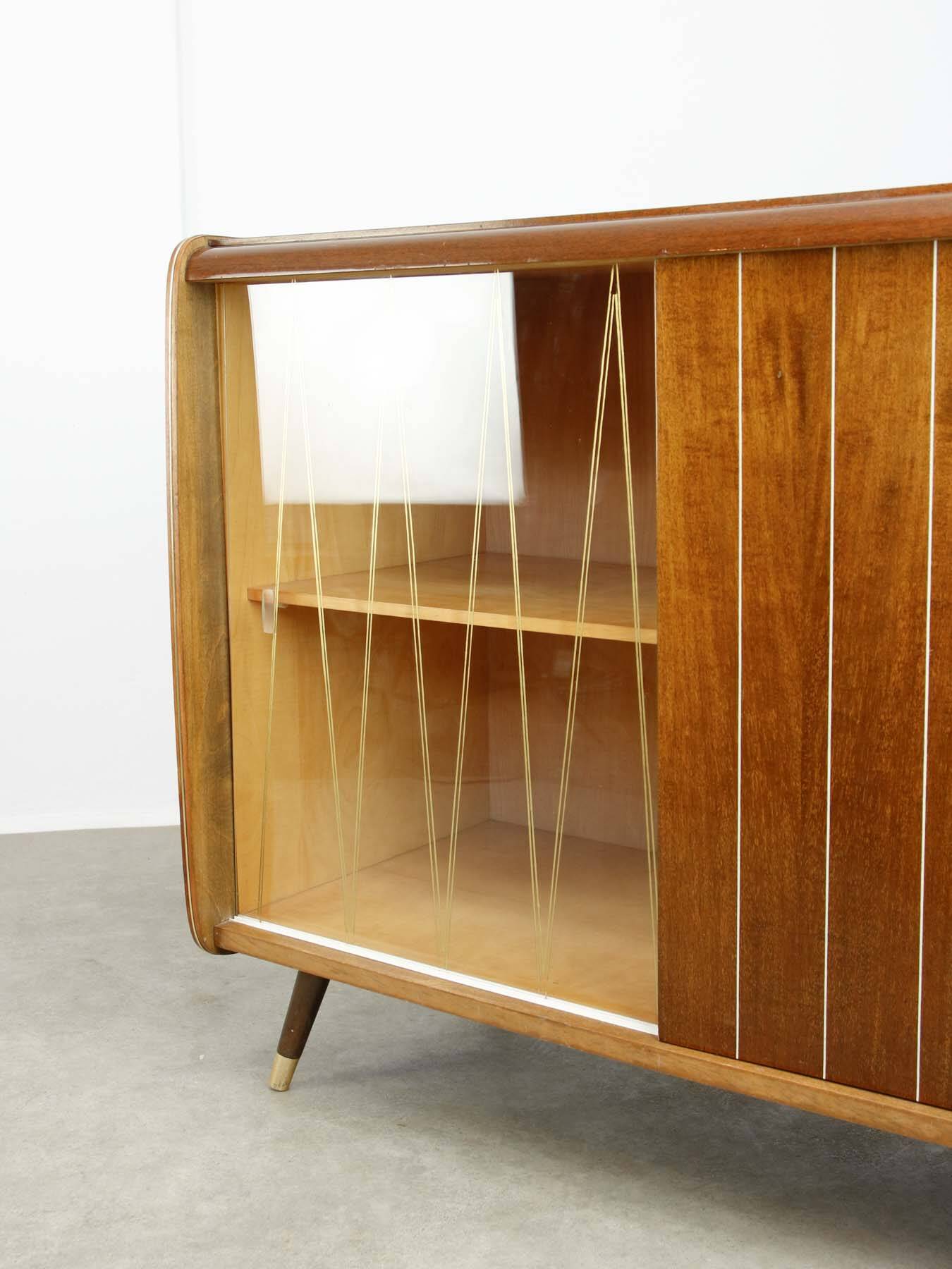 Mid-Century Modern Turntable & LP Sideboard, 1960s
